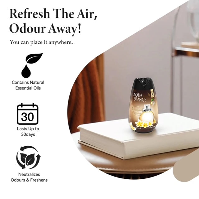 AQUABLANCE Bathroom Air Freshener Gel, Double Scent, Home Aromatherapy Fragrance